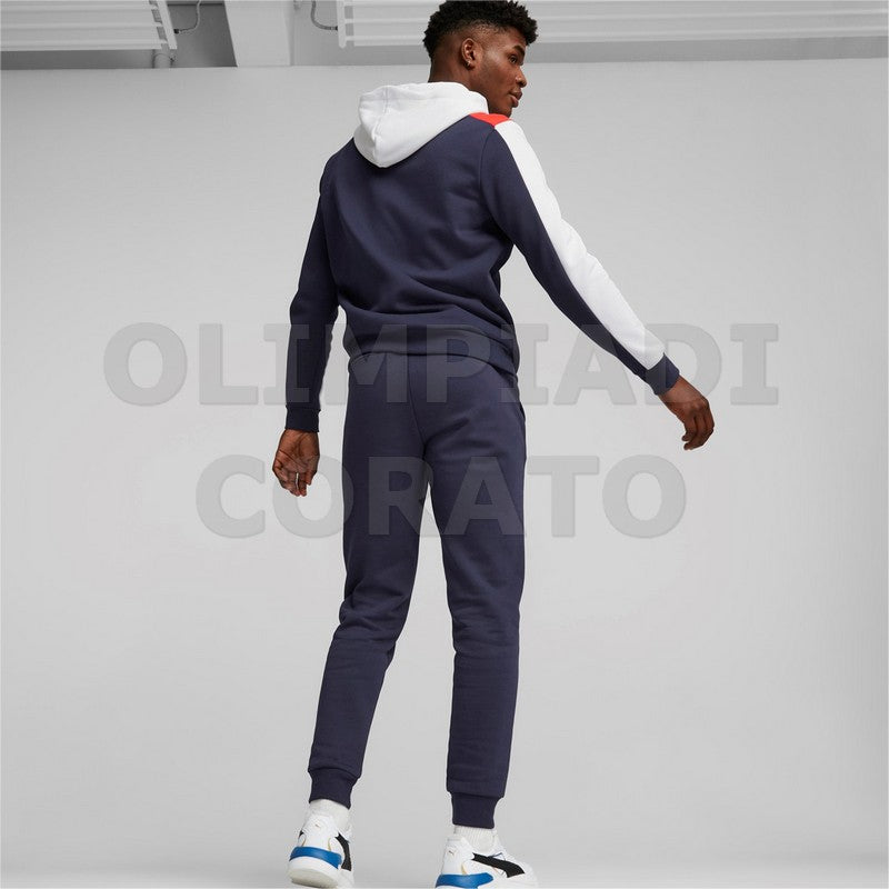 TUTA PUMA FELPA COLORBLOCK BLU ROSSO