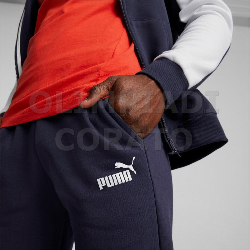 TUTA PUMA FELPA COLORBLOCK BLU ROSSO