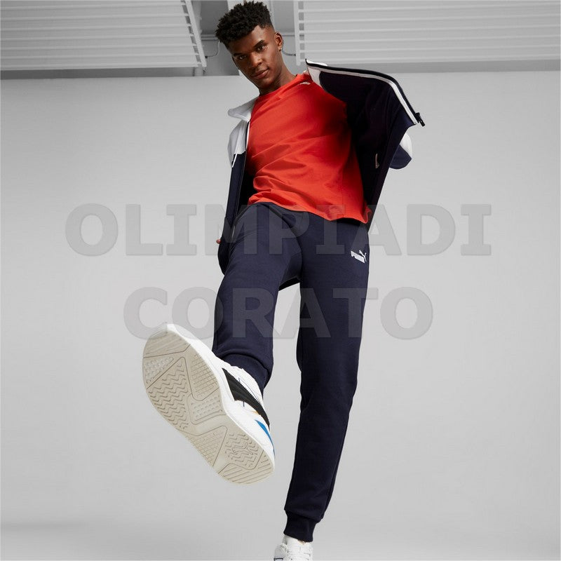 TUTA PUMA FELPA COLORBLOCK BLU ROSSO