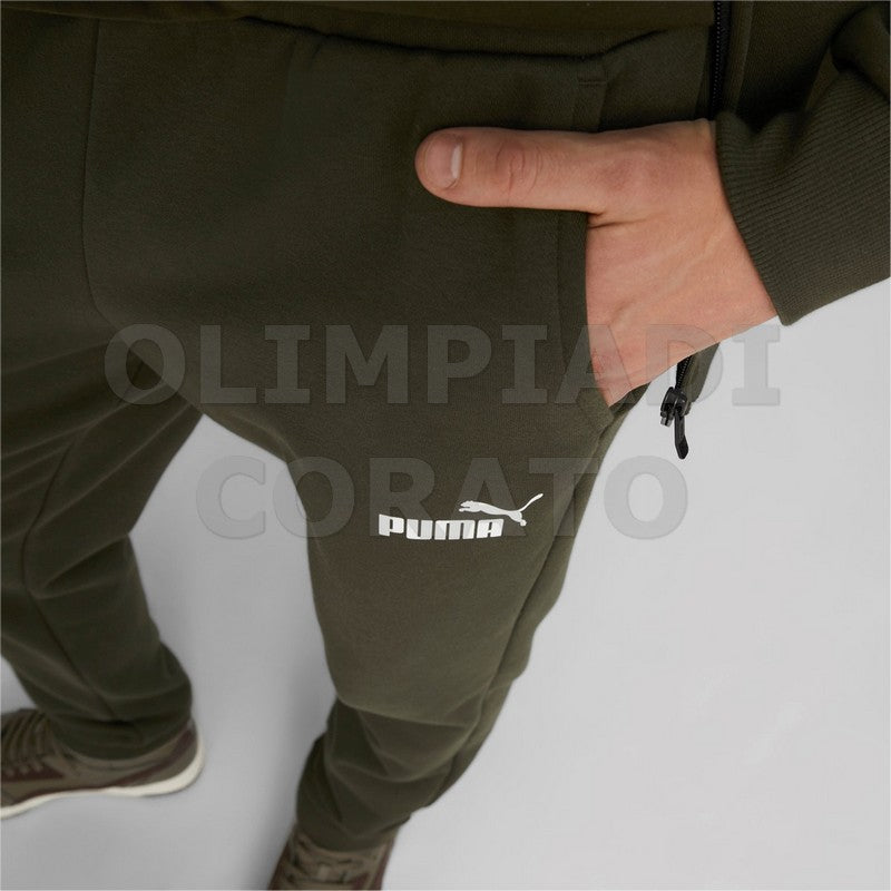 TUTA COLORBLOCK PUMA UOMO VERDONE NERO