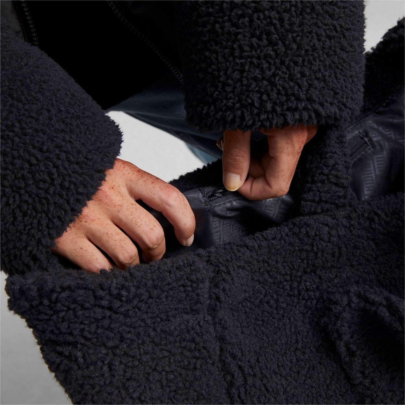 BORSA SHERPA TOTE BAG NERO