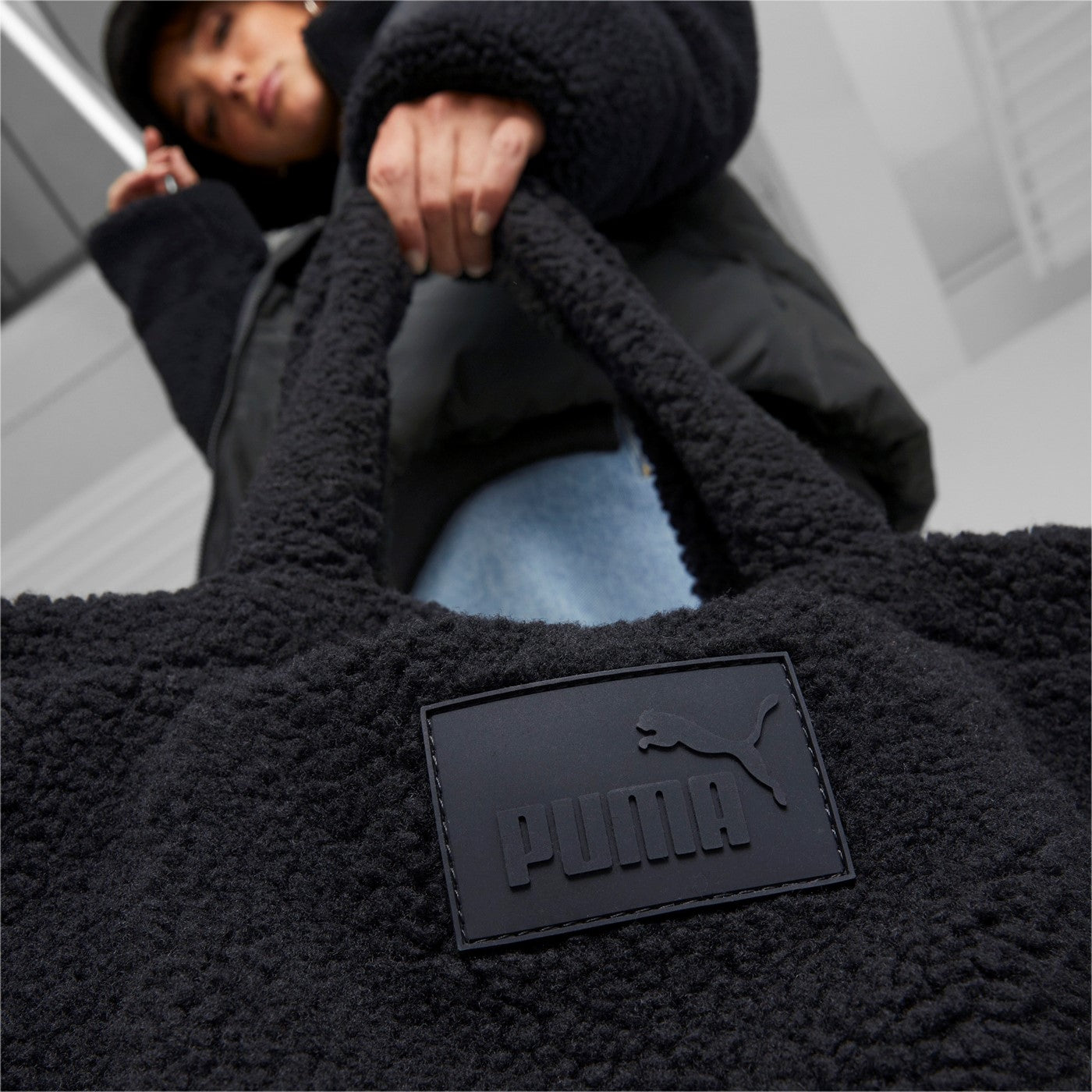 BORSA SHERPA TOTE BAG NERO