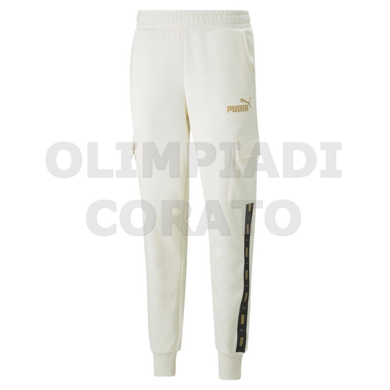 PANTALONE CARGO ESS TAPE GOLDEN BIANCO PUMA
