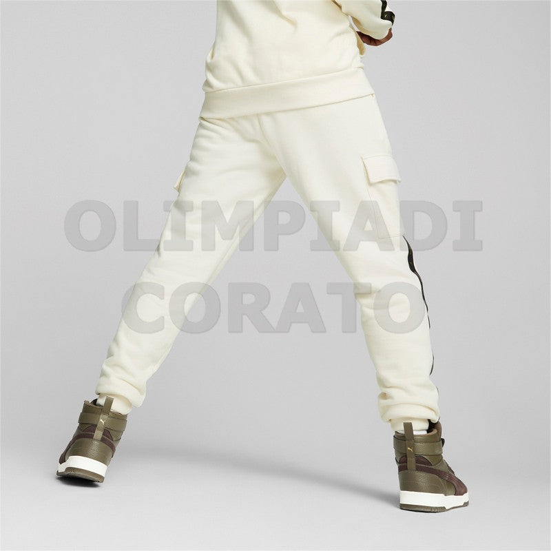 PANTALONE CARGO ESS TAPE GOLDEN BIANCO PUMA