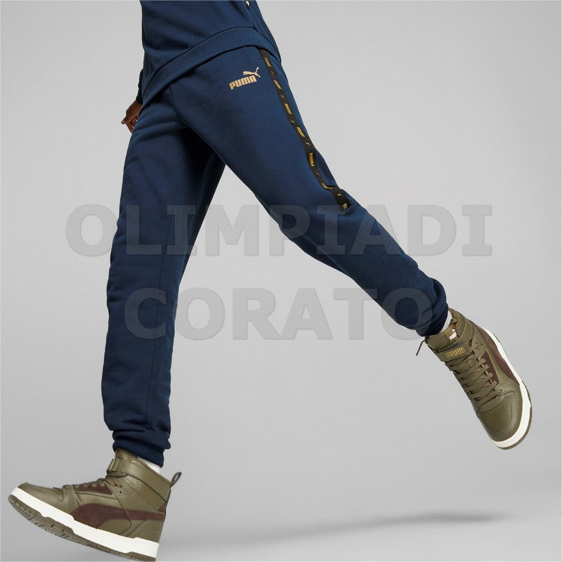 PANTALONE ESS TAPE GOLDEN PUMA BLU