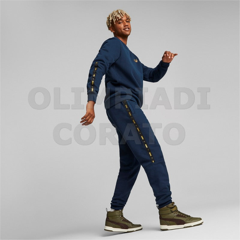PANTALONE ESS TAPE GOLDEN PUMA BLU