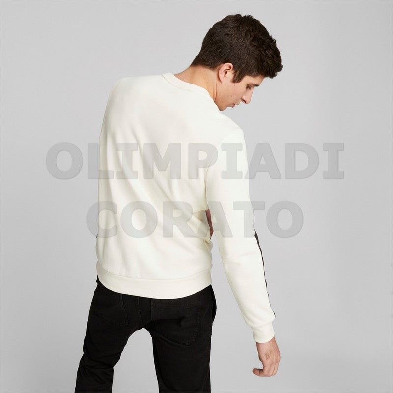FELPA CREW ESS TAPE GOLDEN PUMA BIANCO