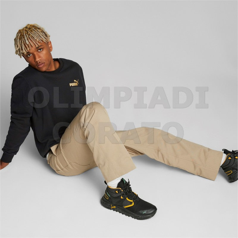 FELPA CREW ESS TAPE GOLDEN PUMA NERO