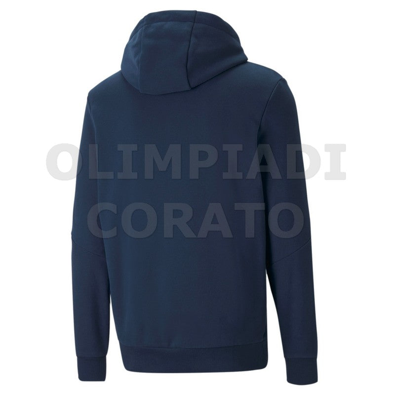 FELPA CAPPUCCIO ESS TAPE GOLDEN PUMA BLU