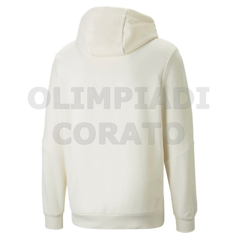 FELPA CAPPUCCIO ESS TAPE GOLDEN PUMA BIANCO