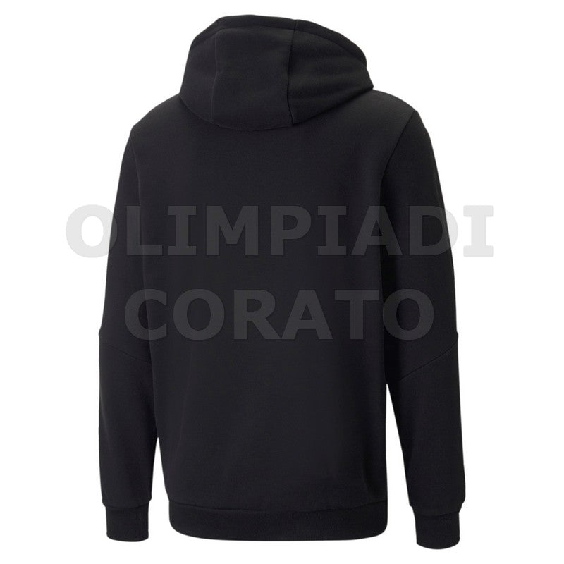 FELPA CAPPUCCIO ESS TAPE GOLDEN PUMA NERO
