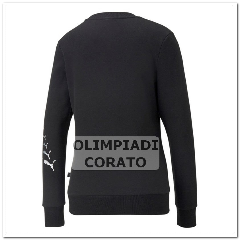 FELPA CREW ESS METALLICS SPARKLE PUMA NERO