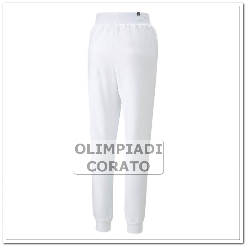 PANTALONE ESS METALLICS SPARKLE PUMA BIANCO FELPA