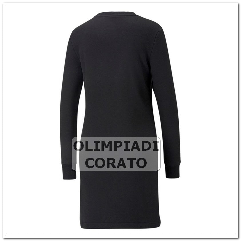 VESTITO PUMA ESS+ METALLICS SPARKLE NERO FELPA