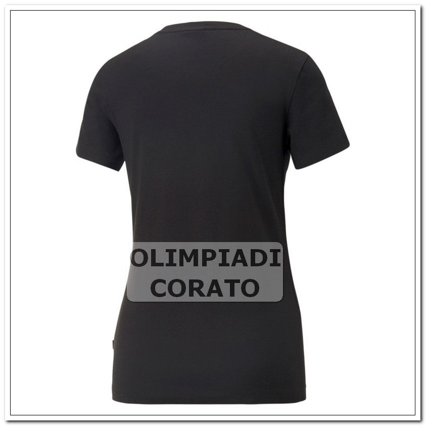 T SHIRT PUMA ESS METALLICS SPARKLE NERO COTONE