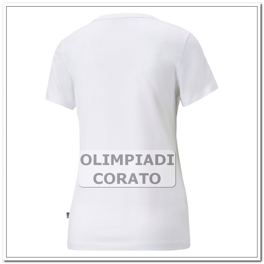 T SHIRT PUMA ESS+ METALLICS SPARKLE BIANCO COTONE