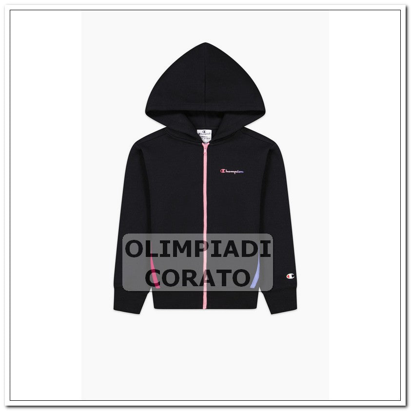 FELPA ZIP CON CAPPUCCIO JUNIOR CHAMPION NERA G