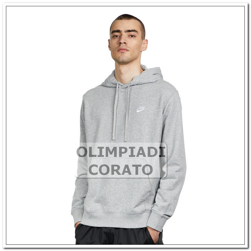 FELPA CON CAPPUCCIO FRENCH TERRY NIKE GRIGIO
