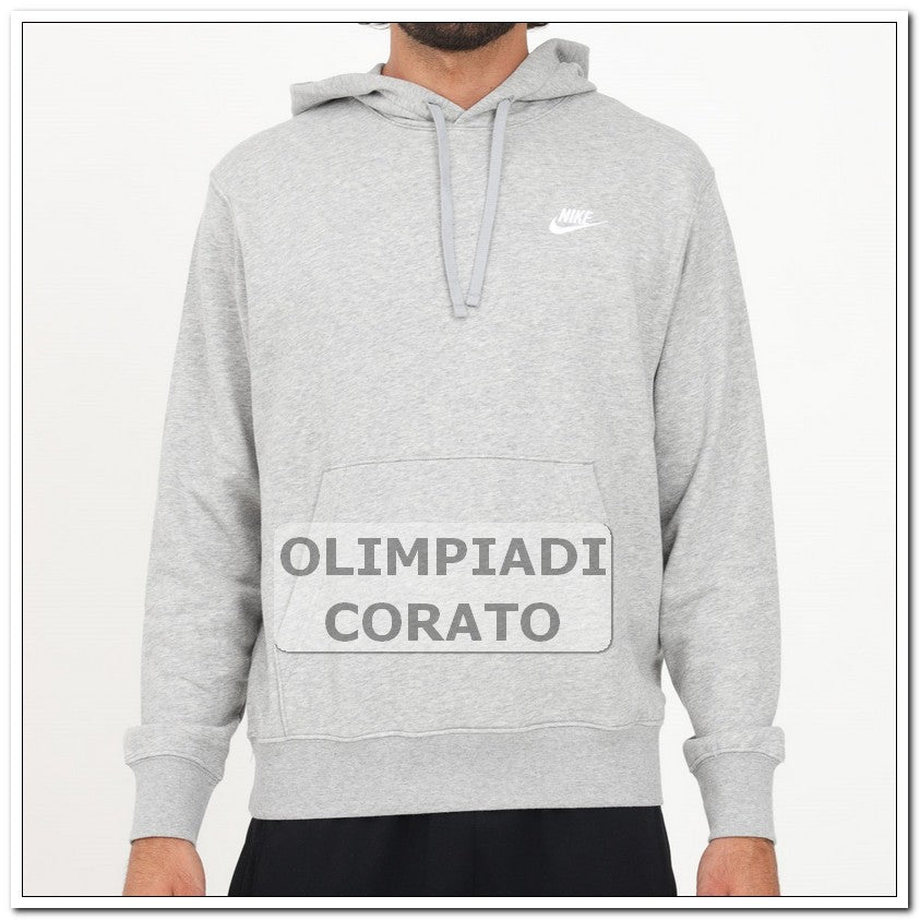 FELPA CON CAPPUCCIO FRENCH TERRY NIKE GRIGIO