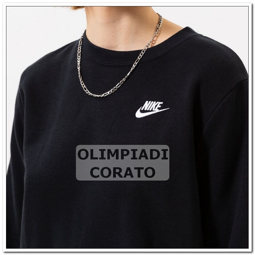 FELPA CREW GIRO NIKE NERO IN FELPA W