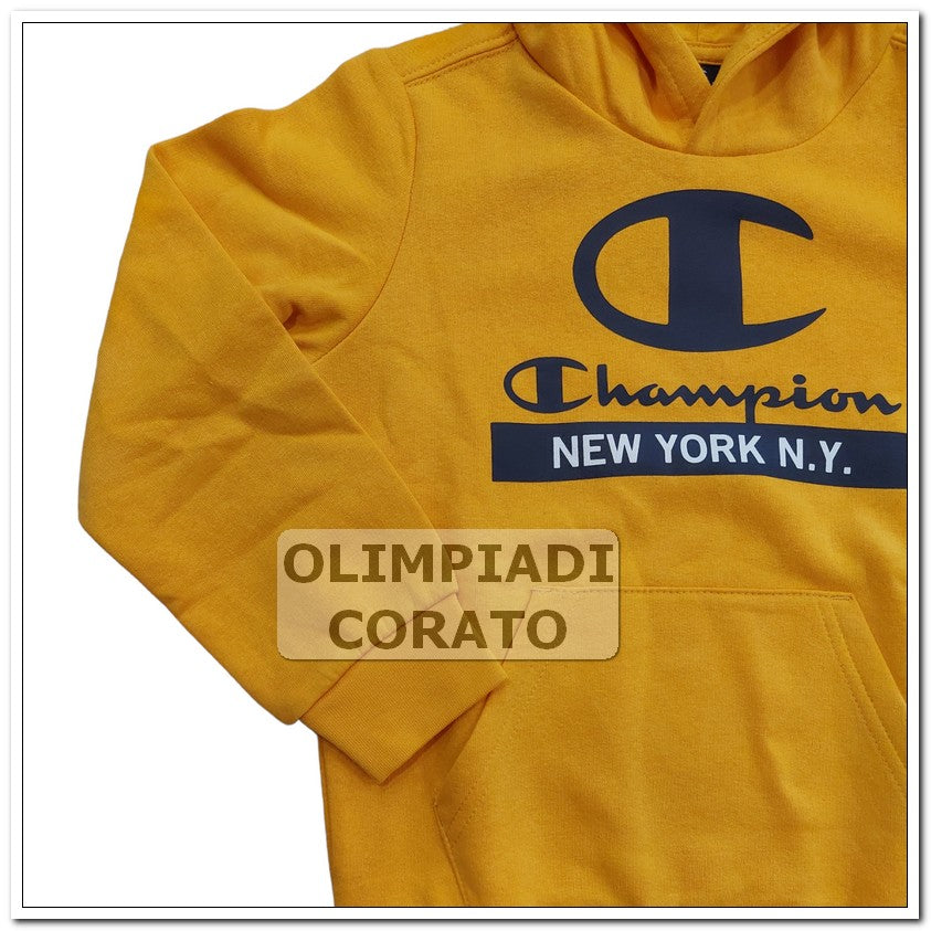FELPA CON CAPPUCCIO JUNIOR CHAMPION GIALLO