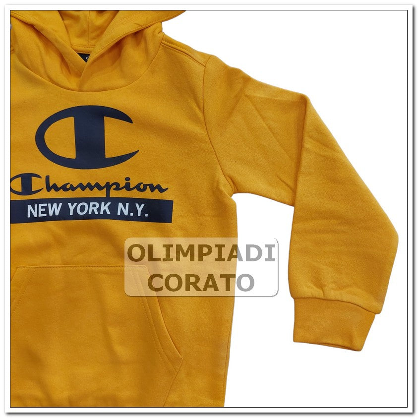 FELPA CON CAPPUCCIO JUNIOR CHAMPION GIALLO