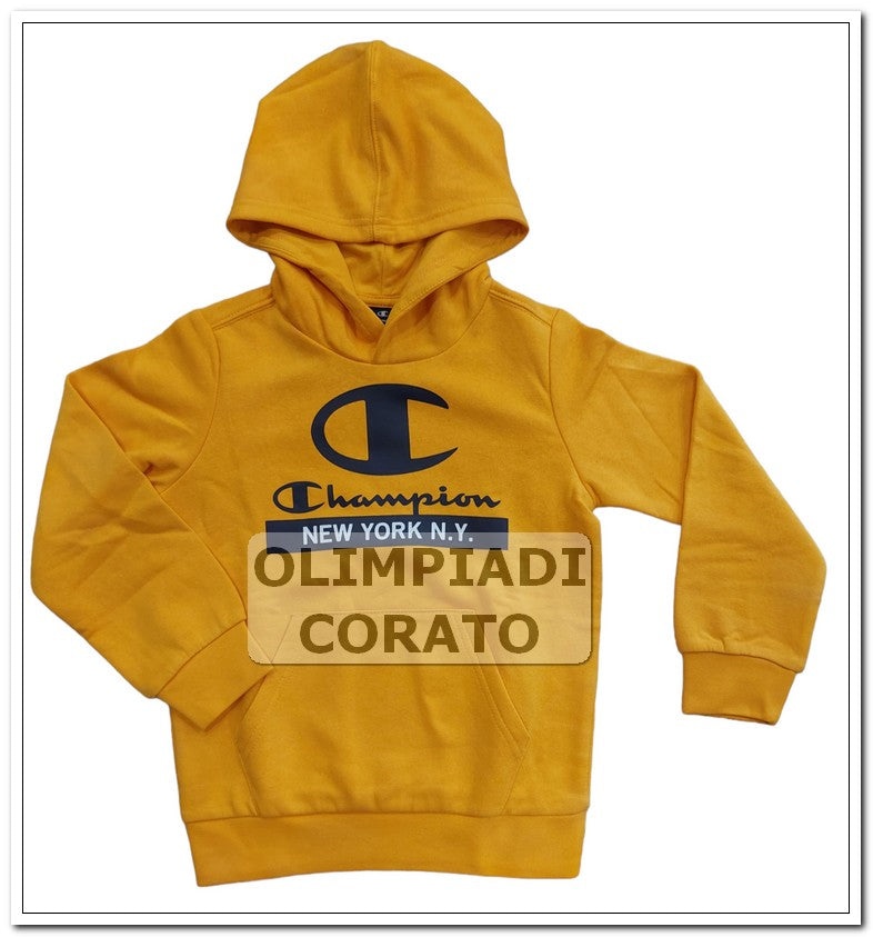 FELPA CON CAPPUCCIO JUNIOR CHAMPION GIALLO