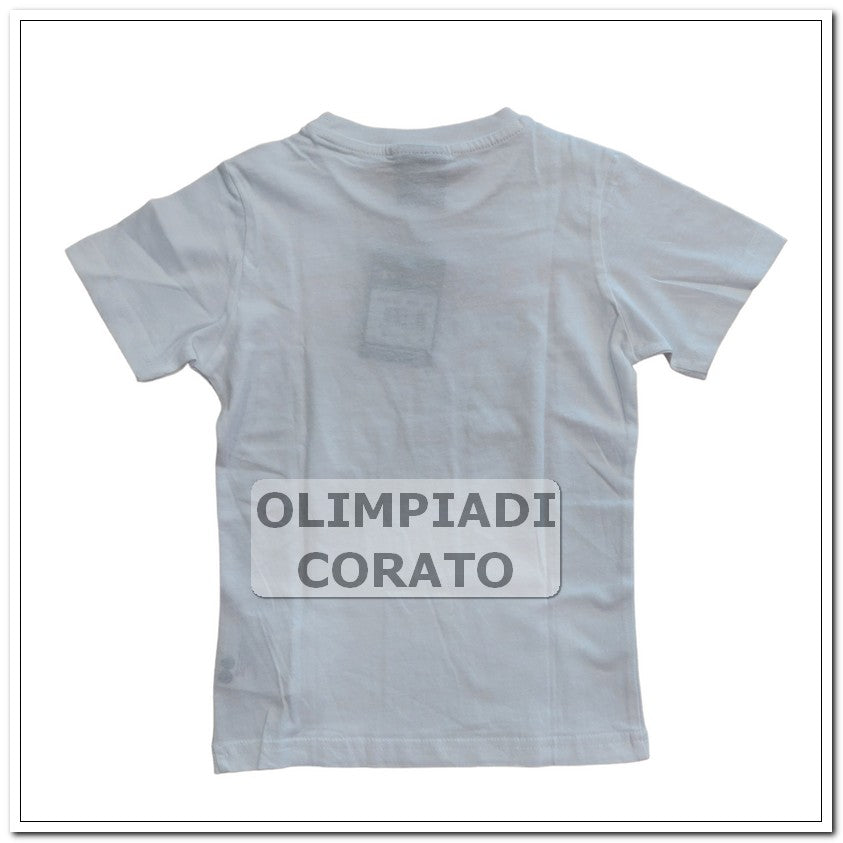 MAGLIA T SHIRT COTONE JERSEY JUNIOR MANICA CORTA BIANCO