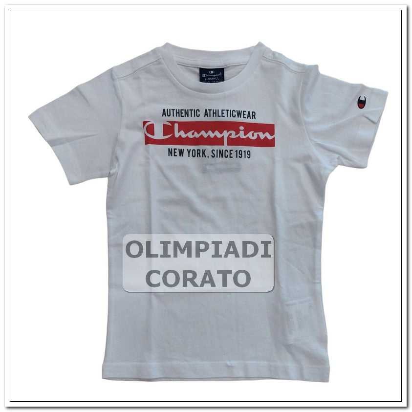 MAGLIA T SHIRT COTONE JERSEY JUNIOR MANICA CORTA BIANCO