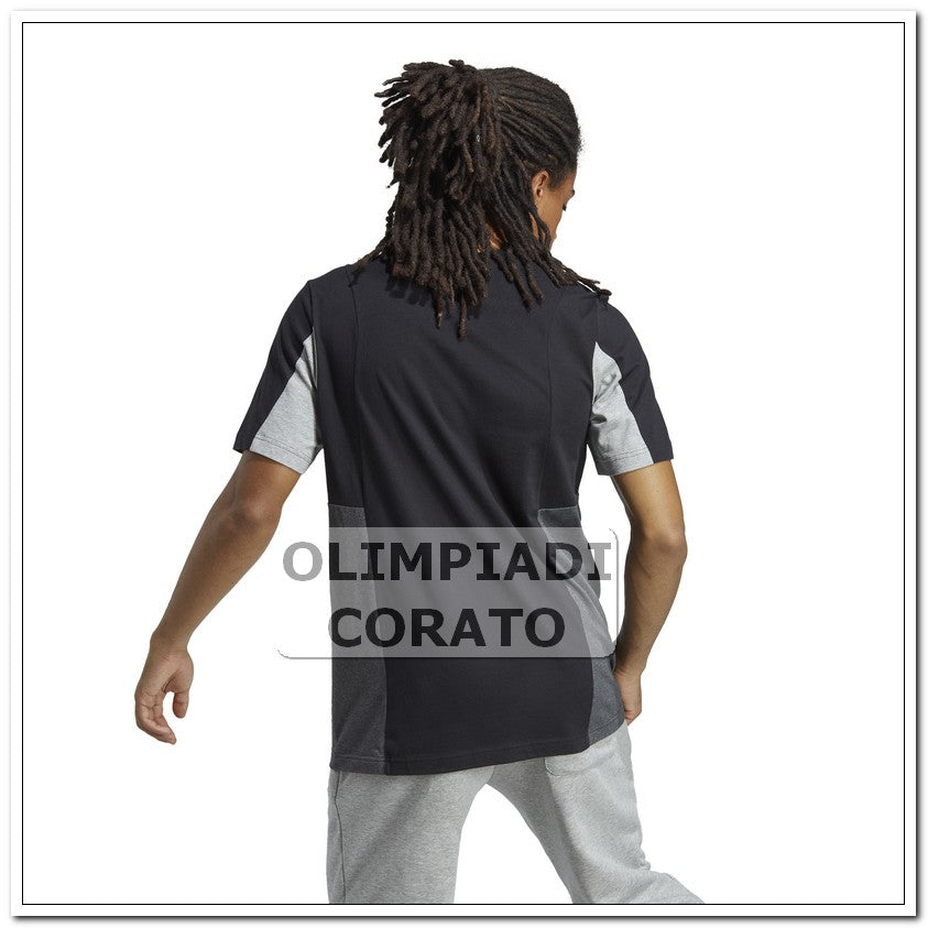 T SHIRT ADIDAS TRICOLOR LE NERO