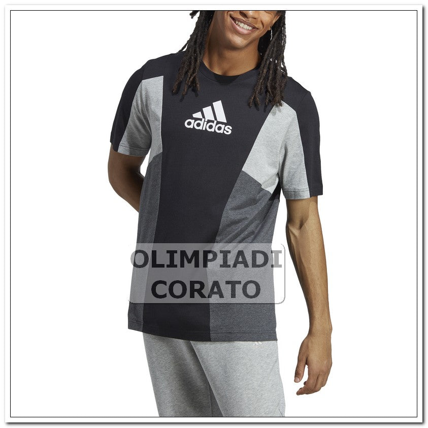 T SHIRT ADIDAS TRICOLOR LE NERO