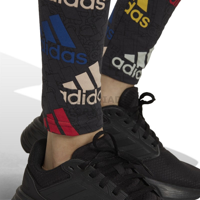 LEGGING CARBON//WHITE ADIDAS