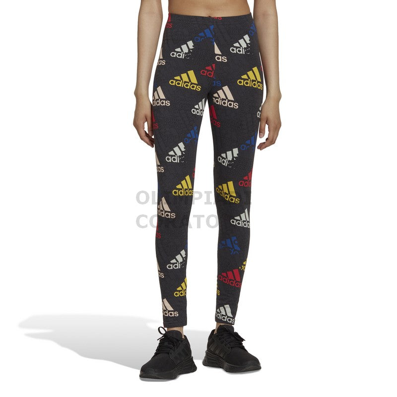 LEGGING CARBON//WHITE ADIDAS