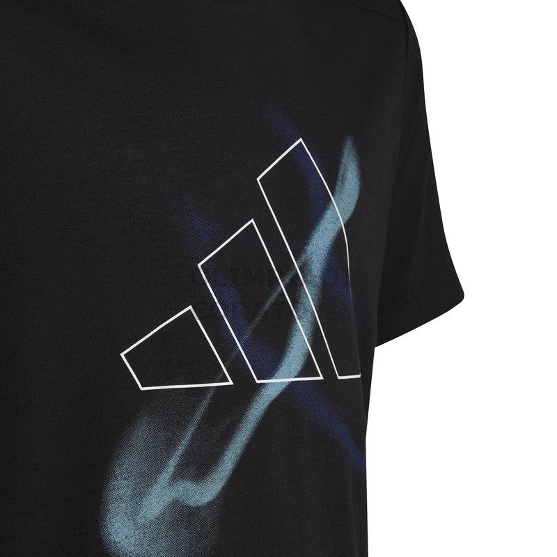 TEE T-SHIRT JUNIOR BLACK/WHITE ADIDAS