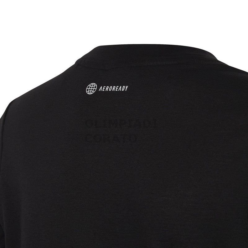 TEE T-SHIRT JUNIOR BLACK/WHITE ADIDAS