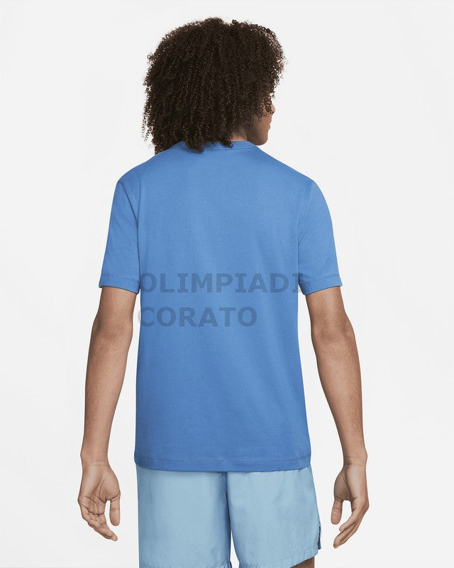 NIKE T-SHIRT TEE DK MARINA BLUE/WHITE