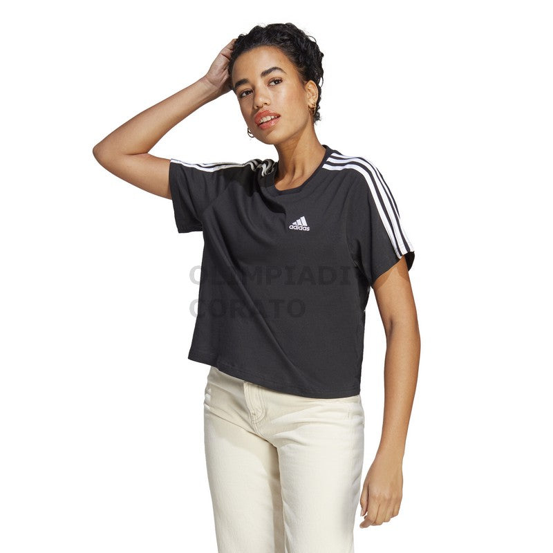 T-SHIRT TOP BLACK/WHITE ADIDAS HR4913