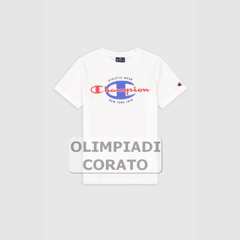 MAGLIA T SHIRT CHAMPION BIANCO JR