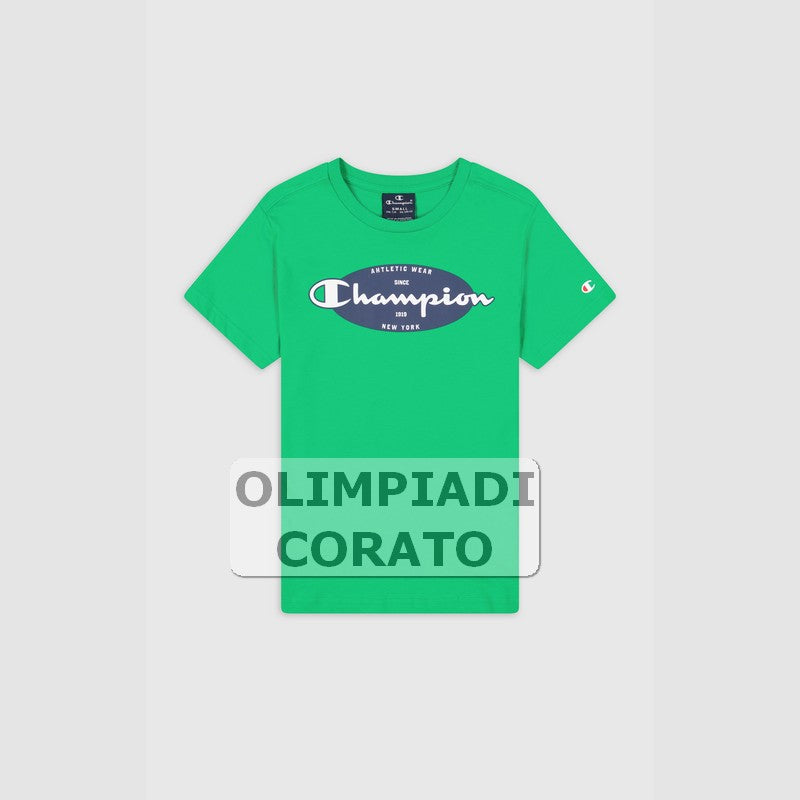 MAGLIA T SHIRT CHAMPION VERDE JR