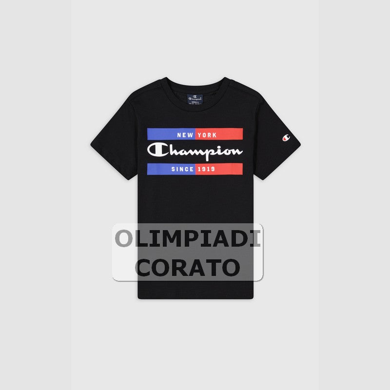 MAGLIA T SHIRT CHAMPION NERO JR