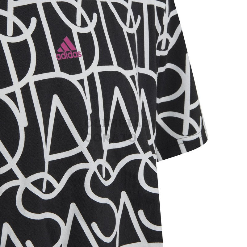 T-SHIRT BLACK/WHITE/SELUFU ADIDAS IB8914