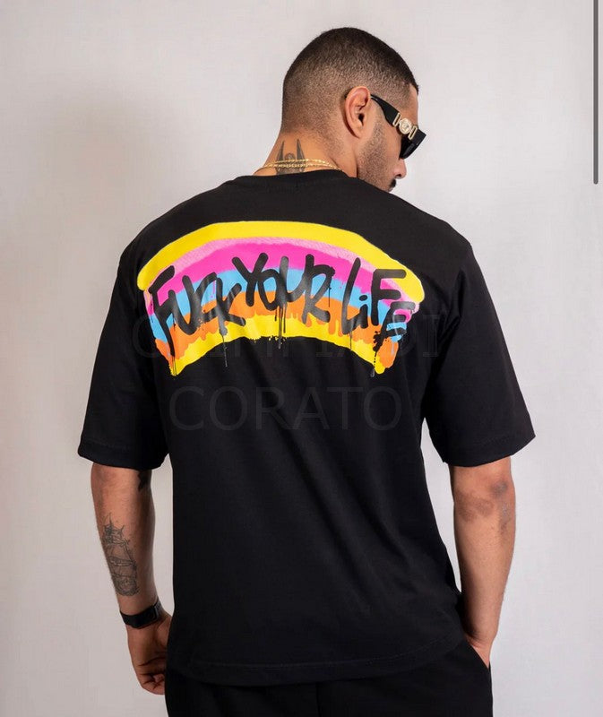 T SHIRT FUCK YOUR LIFE TS001203-NERO