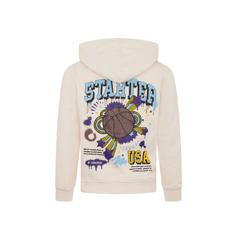 FELPA CAPPUCCIO STARTER JR 1117-CREMA
