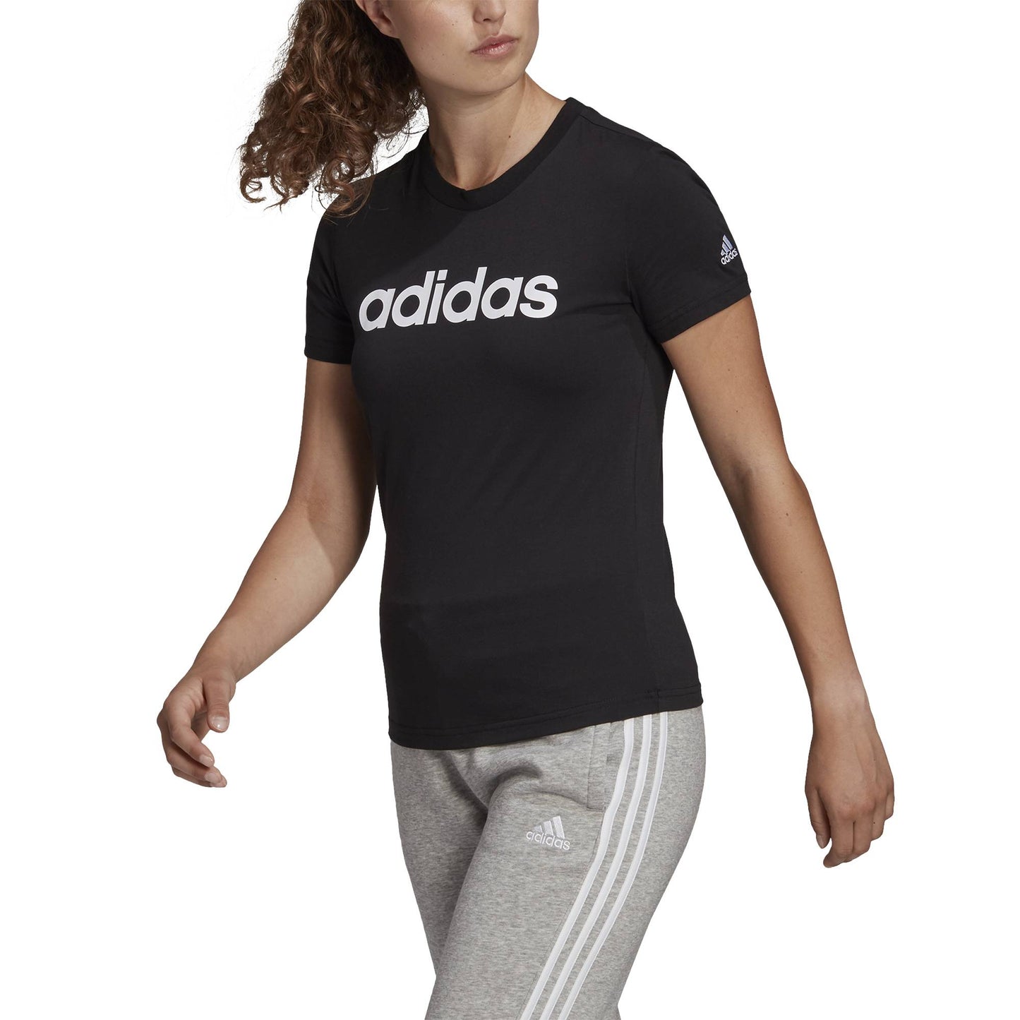 T SHIRT LIN W ADIDAS NERO