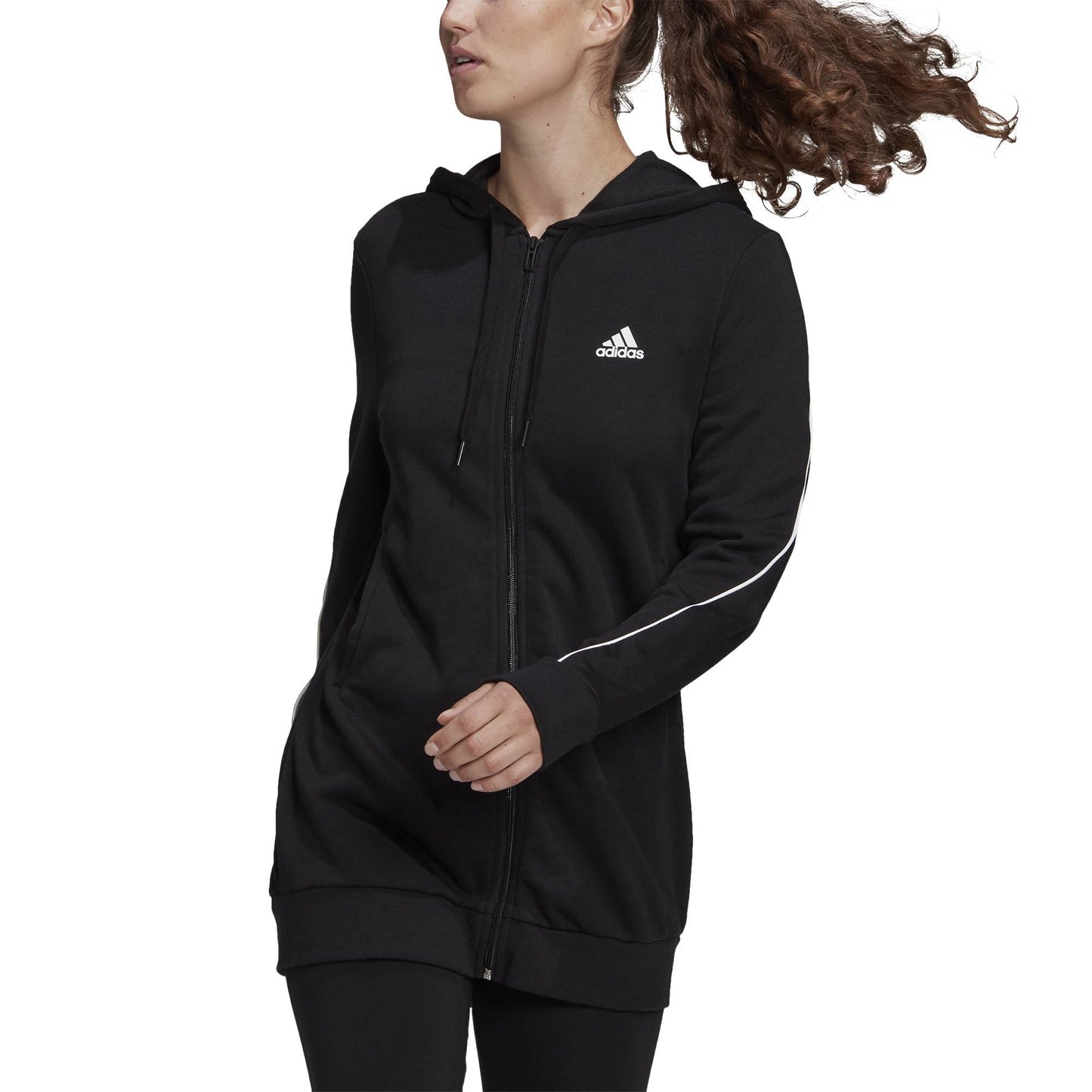 GIACCA COTONE FT ZIP CON CAPPUCCIO W