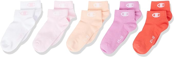 5PK QUARTER SOCKS CHAMPION U30033-PS182