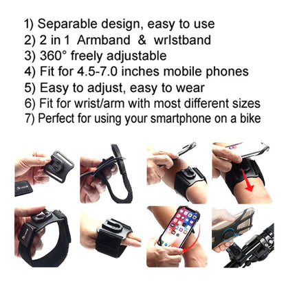 Porta smartphone 360 Running Bici 3 in 1 0257-NERO