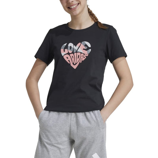 T SHIRT JUNIOR XPRESS GIRLS BLACK ADIDAS IY8138