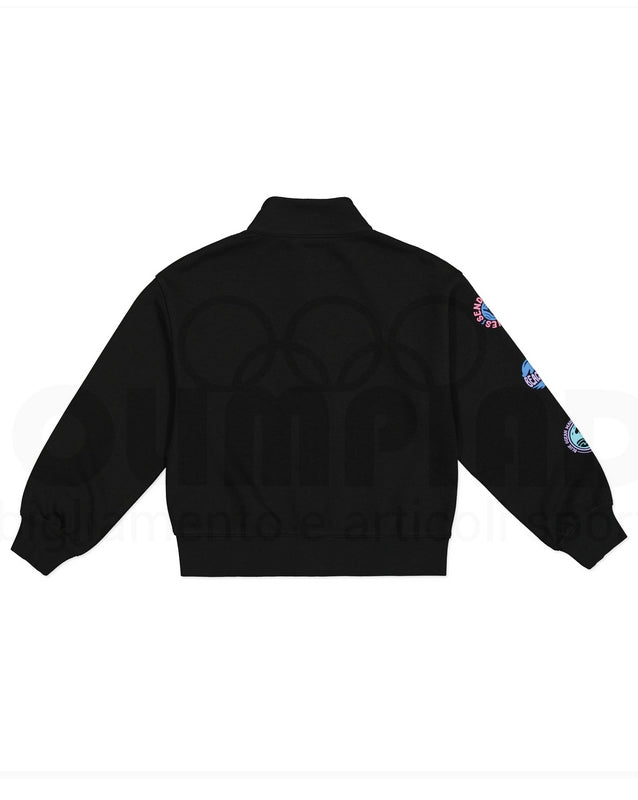 Felpa con Zip Champion Full Zip Sweatshirt Girl Nero 405123-KK001