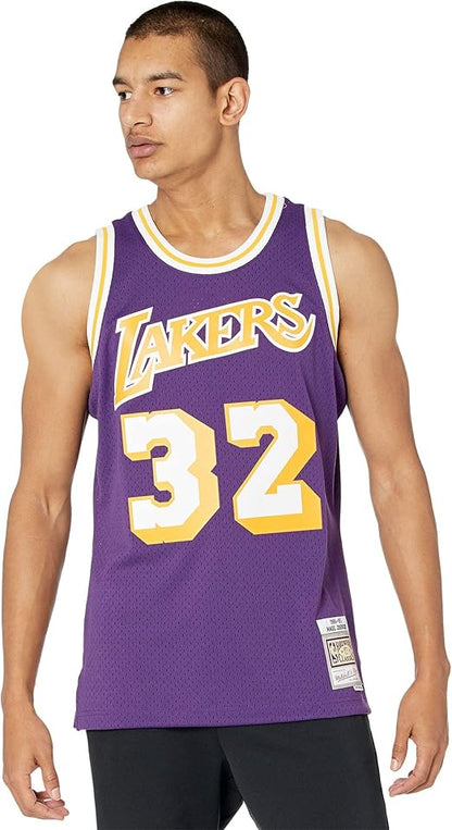 Meta Titolo: Canotta Basket Uomo Mitchell & Ness Los Angeles Lakers Magic Johnson 1984 Viola